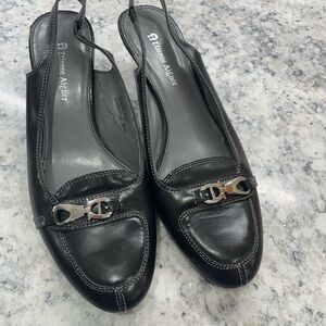 Etienne Aigner black sling back shoes
